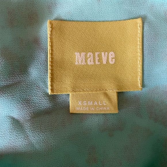 Maeve by Anthropologie | Silk Cleome Ombre Boho Shift Dress size XS - Picture 8 of 8